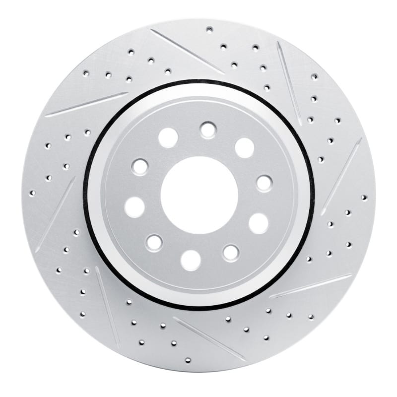 R1 Concepts — R1 14-16 Maserati Ghibli Rear Right Drilled & Slotted Geo-Carbon Rotor