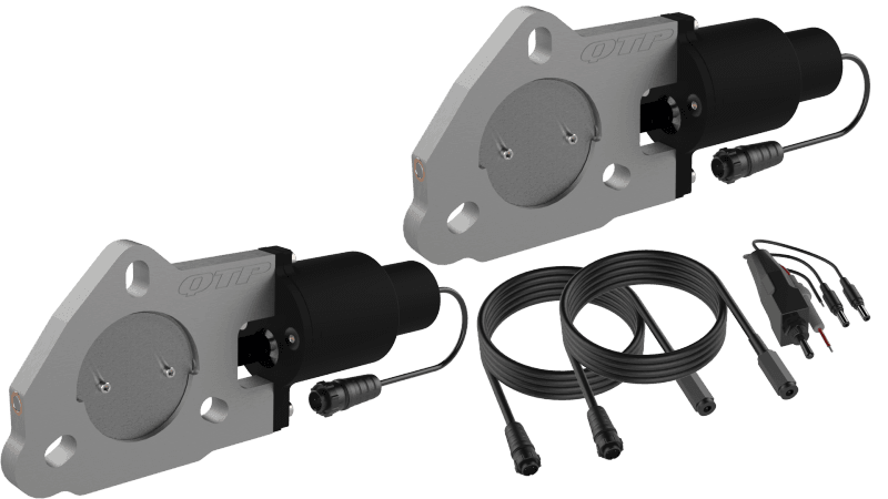 QTP — QTP 2.25in Bolt-On QTEC Dual Electric Cutout Valves - Pair