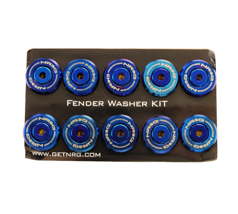 NRG — NRG M-Style Fender Washer Kit TI Series M6 For Plastic (TI Burn Washer/TI Burn Screw) - Set of 10