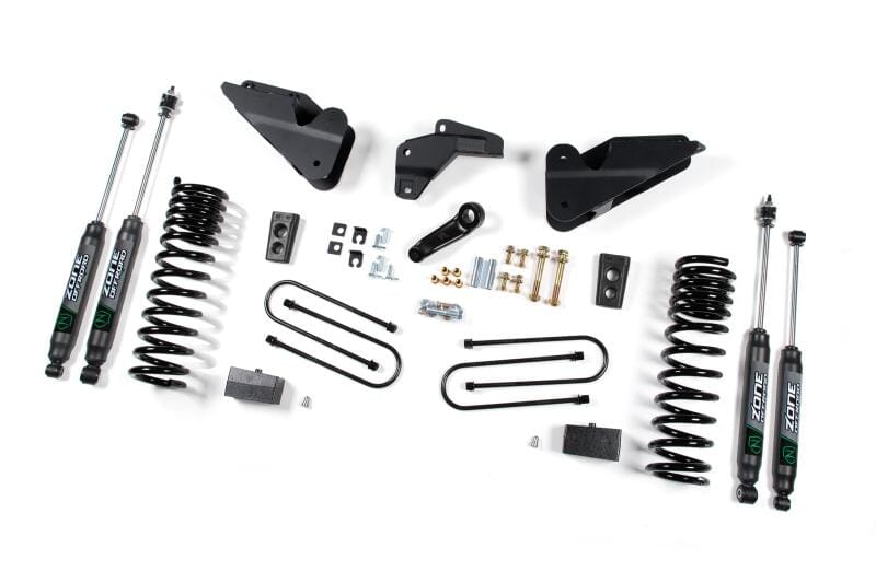 Zone Offroad — Zone Offroad 13-18 Ram 3500 4in Lift System- Gas - 2in Rear Block