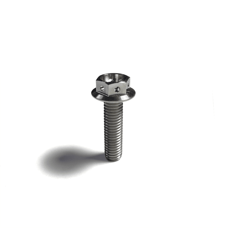 Ticon — Ticon Industries Titanium Bolt Flanged M8x30x1.25TP 12mm 6pt Head Drilled
