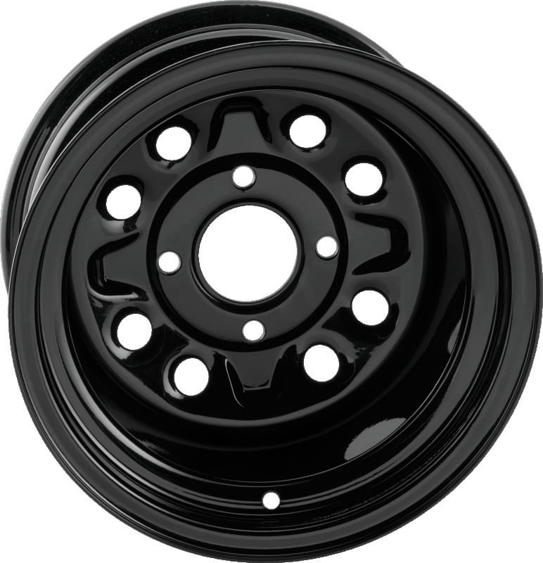 QuadBoss — Steely Wheel, 12x7, 2+5, 4/110, Black