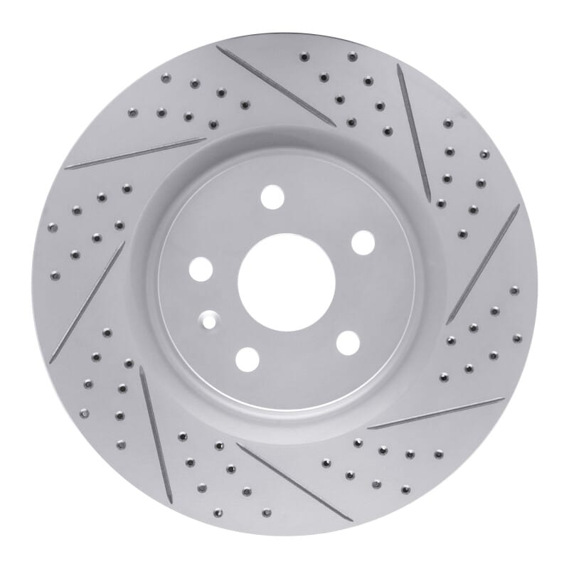R1 Concepts — R1 09-17 Buick Regal Front Right Drilled & Slotted Geo-Carbon Rotor