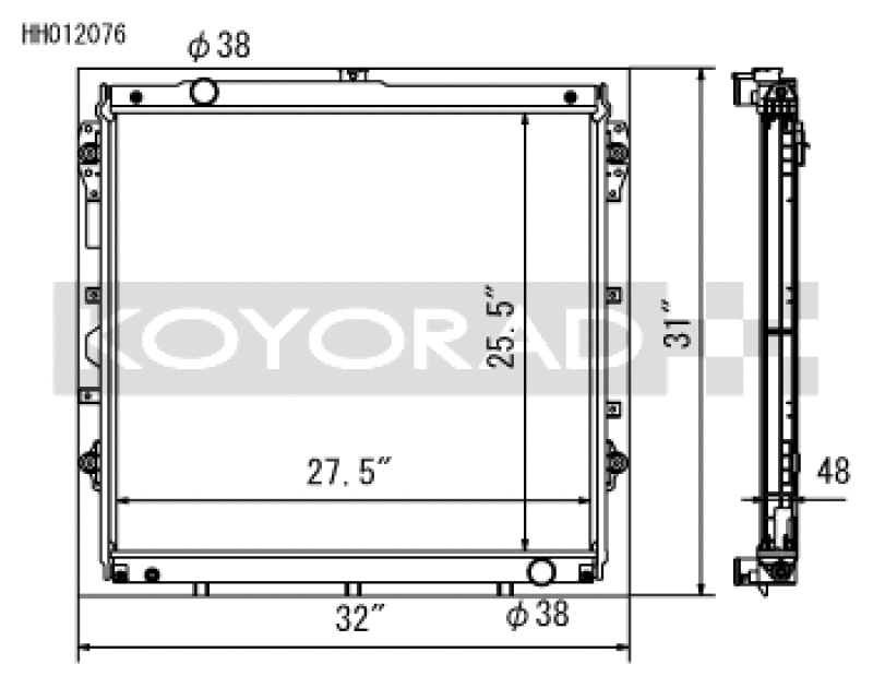 Koyo — Koyo Toyota 10-13 Tundra 4.6L/07-13 Tundra 5.7L V8 (AT) Racing Radiator *Requires SK-C13*
Racing Radiator