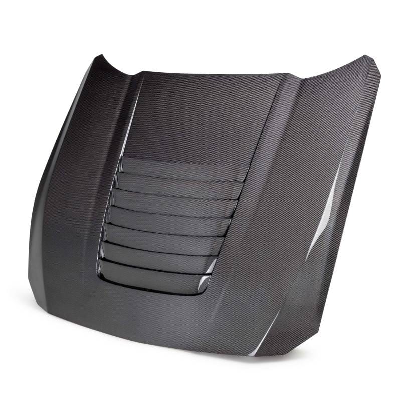 Anderson Composites — Anderson Composites 2024 Ford Mustang S650 Double-Sided Carbon Fiber Hood
