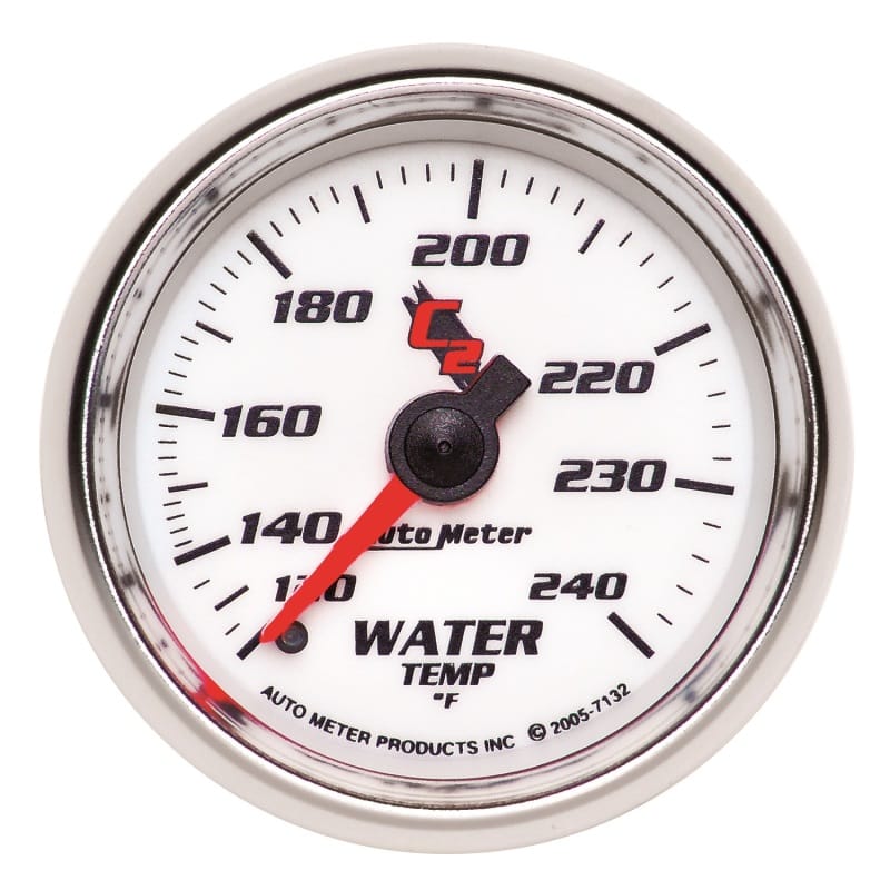 AutoMeter — Autometer C2 52mm Mechanical 120-240 Deg F Water Temperature Gauge
GA 2" WTEMP 240 M C2