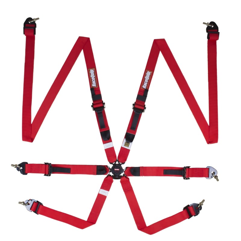 Racequip — RaceQuip Red FIA CAMLOCK 6pt 2in Pull Up Lap FHR
