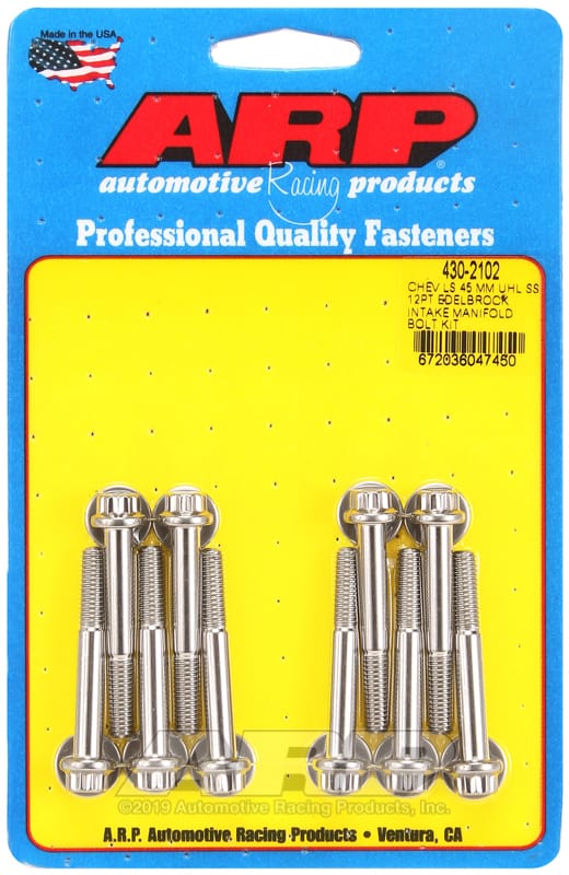 ARP — ARP Chevy LS 45mm UHL 12pt Edelbrock intake manifold bolt kit