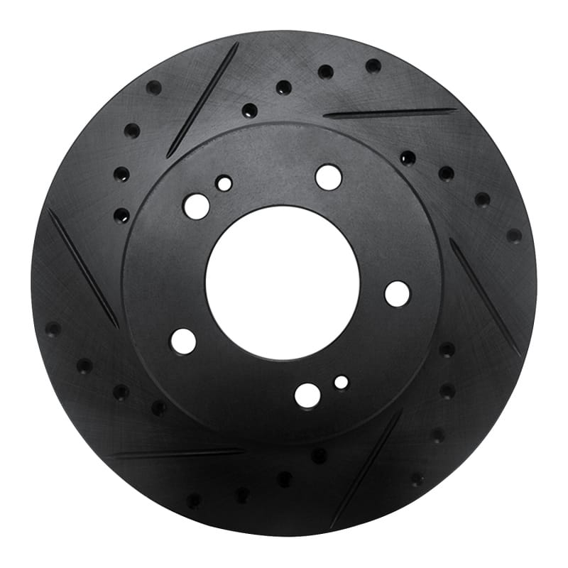 R1 Concepts — R1 83-89 Chrysler Conquest Front Left Drilled & Slotted Black Brake Rotor
R1 Brake Rotor Drill