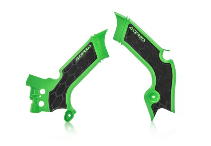 Acerbis — Acerbis 21+ Kawasaki KX250/ 19-23 KX450 Frame Guards- X-Grip - Green/Black