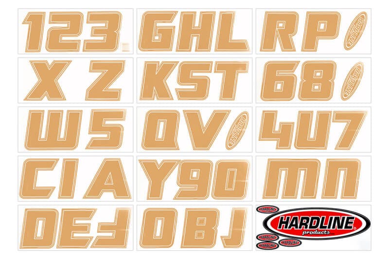 Hardline — Hardline Boat Lettering Registration Installation Kit 3 in. - 900 Brown