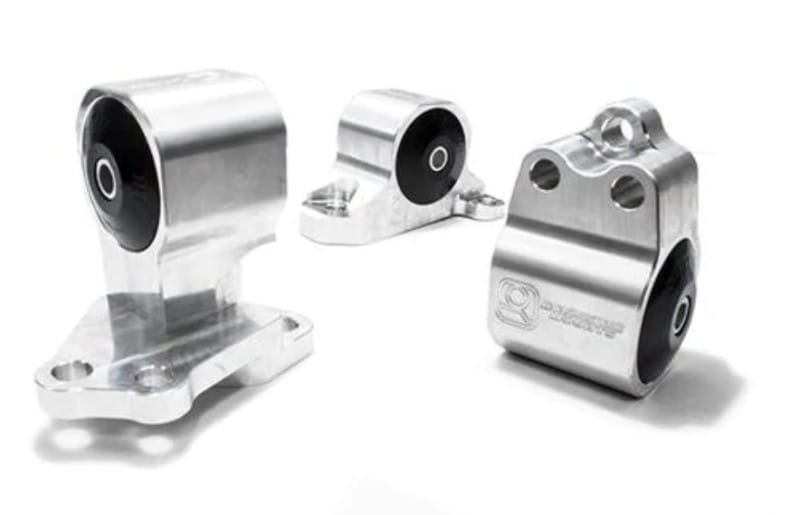 Innovative Mounts — Innovative 92-95 Civic B/D Series Silver Aluminum Mounts 85A Bushings (Auto to Manual Hydro 3 Bolt)