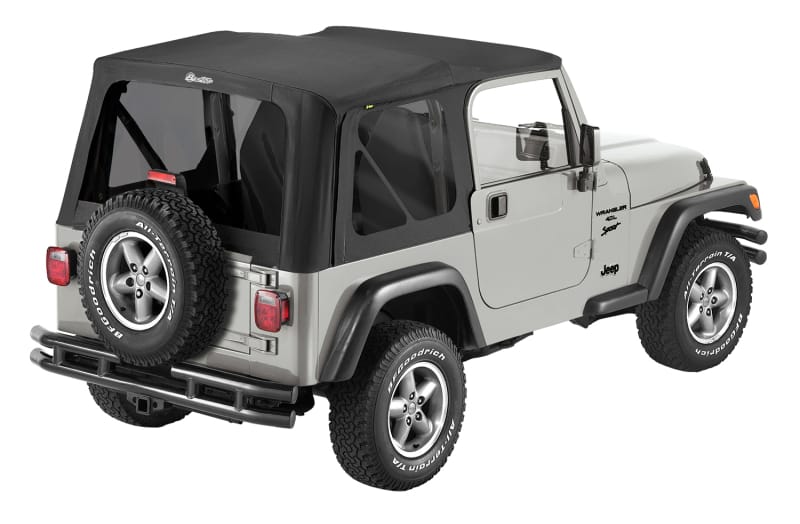 Bestop — Bestop 97-02 Jeep Wrangler TJ Replace A-Top (Blk Sailcloth Tinted Windows No Door Skins )
Replace-A-Top for OE