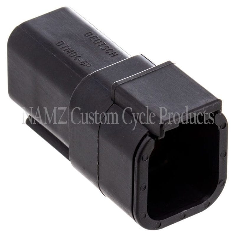 NAMZ — NAMZ Deutsch DTM 6-Position Receptacle w/6 Stamped Terminals & Wedgelock - Black (HD 74106-98BK)