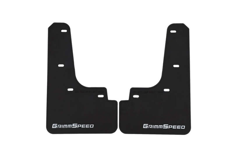 GrimmSpeed — Grimmspeed 22-25 Subaru WRX Mudflaps - Black w/ White Lettering
