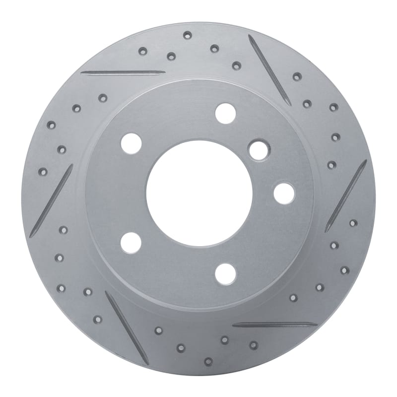 R1 Concepts — R1 95-99 BMW 318Ti Rear Right Drilled & Slotted Geo-Carbon Rotor