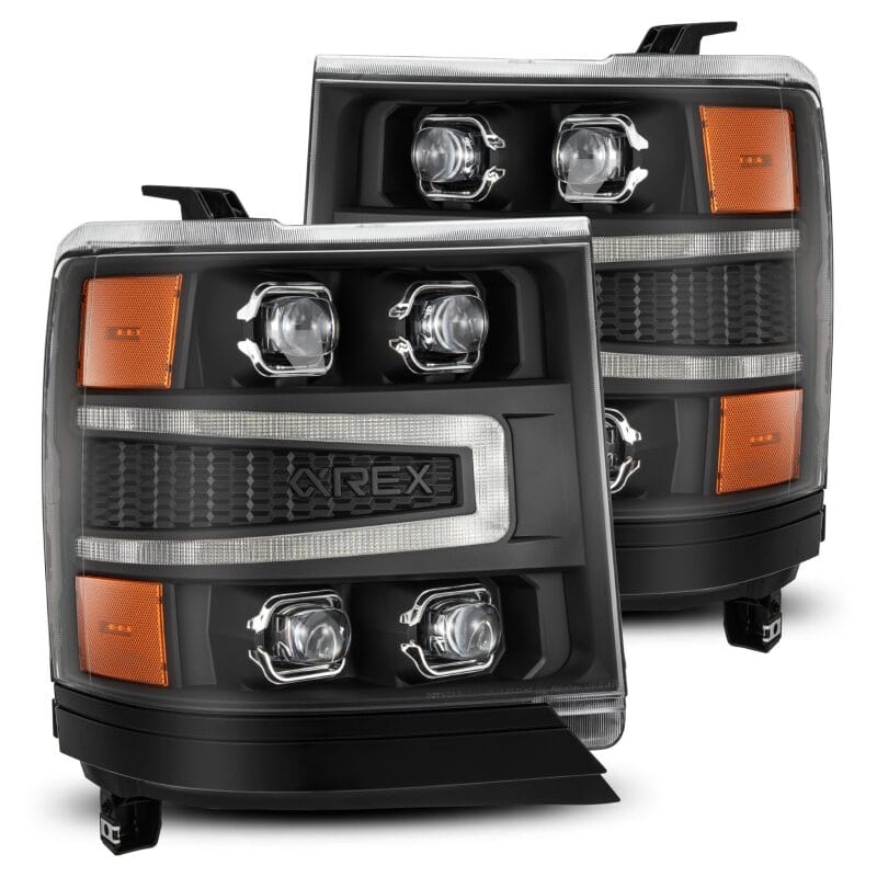 AlphaRex — AlphaRex 16-18 Chevy 1500HD NOVA-Series LED Proj Headlights BK w/Actv Lgt/SeqSig & DRL (Req 810023)
Projector Headlights