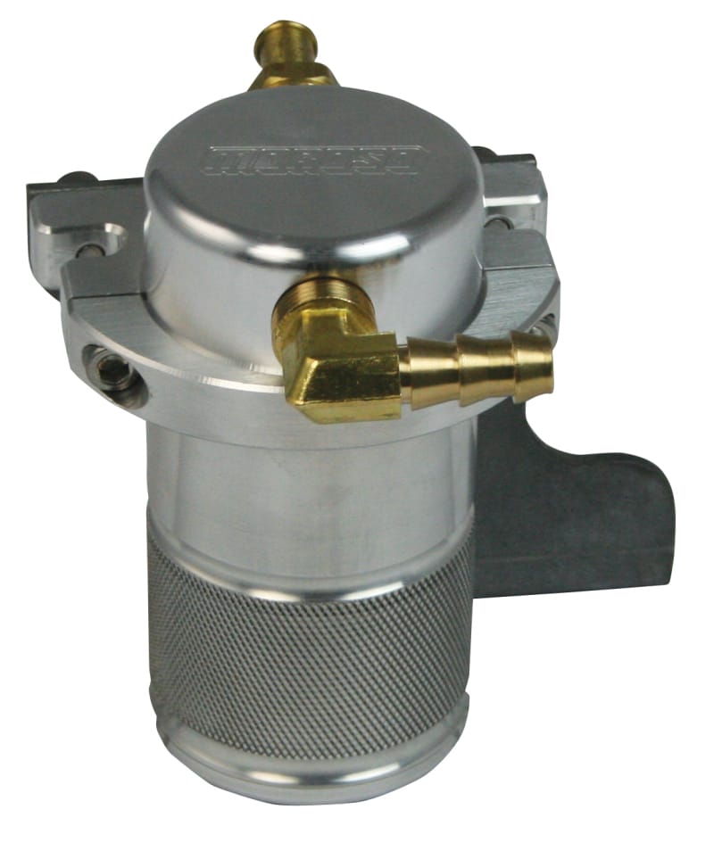Moroso — Moroso 10-15 Chevrolet Camaro SS (w/Edelbrock S.C.) Air/Oil Separator Catch Can - Billet Aluminum
