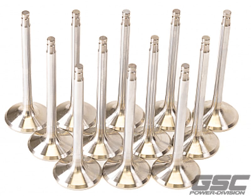 GSC Power Division — GSC P-D Nissan VR38DETT 33.15mm Head +1mm OS 91.95mm Long 6.6mm Stem Exhaust Valve - Set of 12
