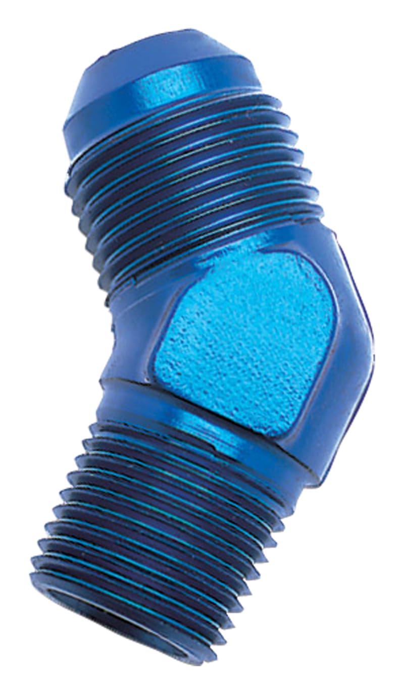 Russell — Russell Performance -8 AN to 3/8in NPT 45 Degree Flare to Pipe Adapter
Adapter Fitting