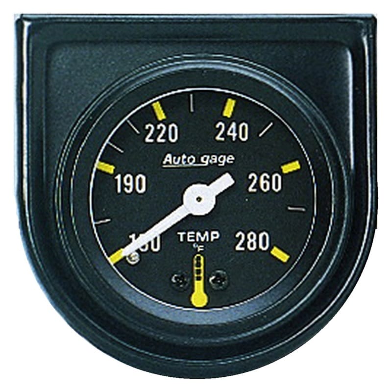 AutoMeter — Autometer AutoGage 1 1/2in Mechanical 280 Deg Water Temp Gauge - Black
1.5" WTEMP 280F M AG