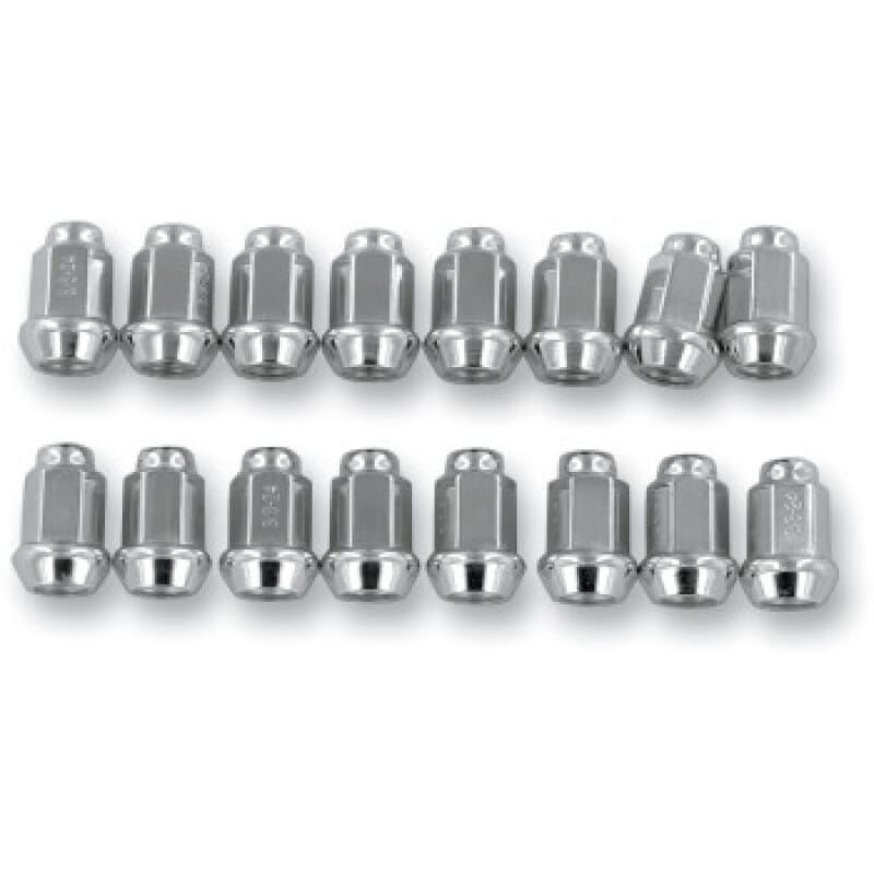 Raceline — Raceline Conical Lug Nuts - 3/8in-24 - 16 Pack - Chrome