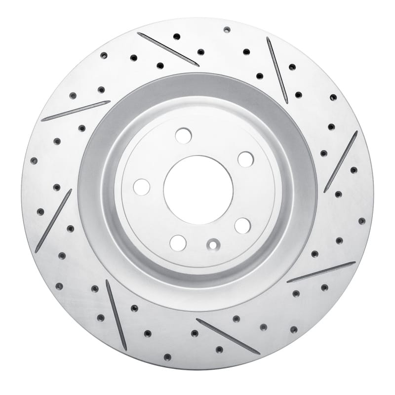 R1 Concepts — R1 15-18 Porsche Macan Rear Right Drilled & Slotted Geo-Carbon Rotor