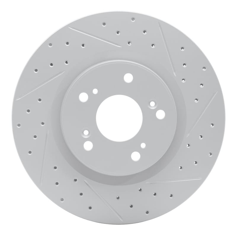 R1 Concepts — R1 12-16 Honda Cr-V Front Right Drilled & Slotted Geo-Carbon Rotor