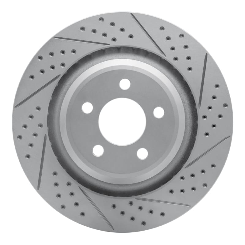 R1 Concepts — R1 05-23 Chrysler 300 Rear Right Drilled & Slotted Geo-Carbon Rotor