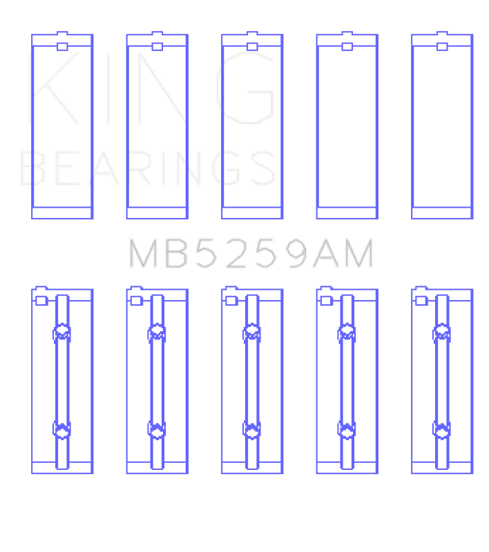 King Engine Bearings — King Engine Bearings Honda B18A1 (Size +0.75mm) Main Bearing Set
Engine Bearing