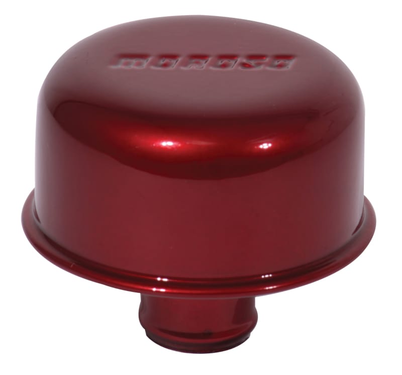Moroso — Moroso Valve Cover Breather - 1.22in Diameter - One Piece Push-In Type - Red Powder Coat