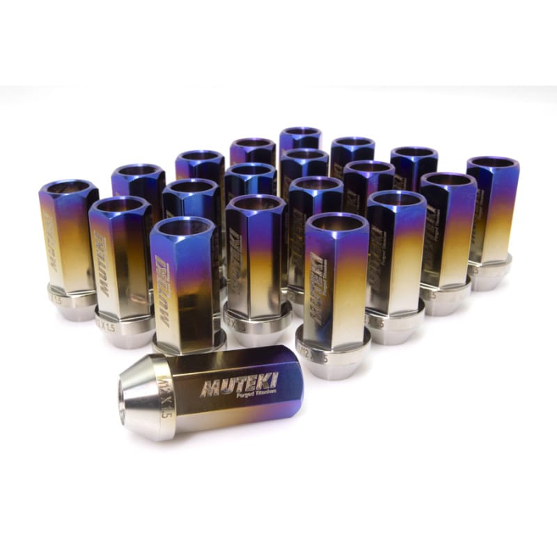 Wheel Mate — Wheel Mate Muteki Open End Lug Nuts Burned Titanium 12x1.25 - Set of 20