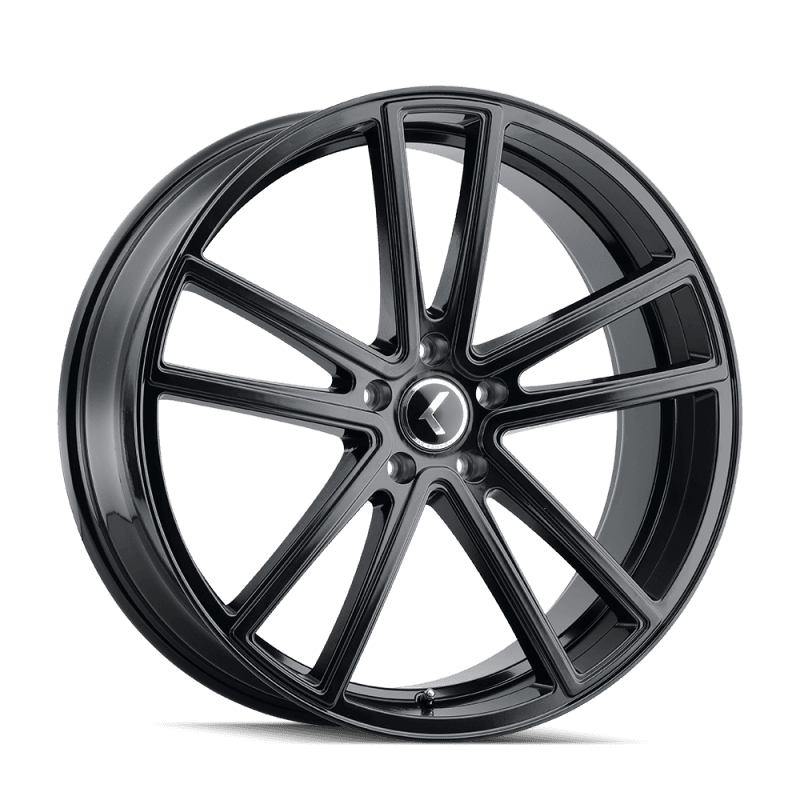 Kraze Wheels — Kraze KR190 Lusso 18x8 / 5x112 BP / 40mm Offset / 66.56mm Hub Gloss Black Wheel
KRAZE KR190