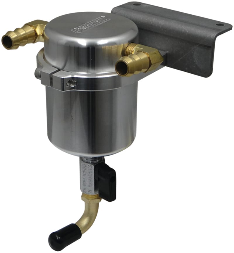 Moroso — Moroso 15-19 Dodge Charger/Challenger Hellcat Air/Oil Separator Catch Can - Large Body - Billet Alum