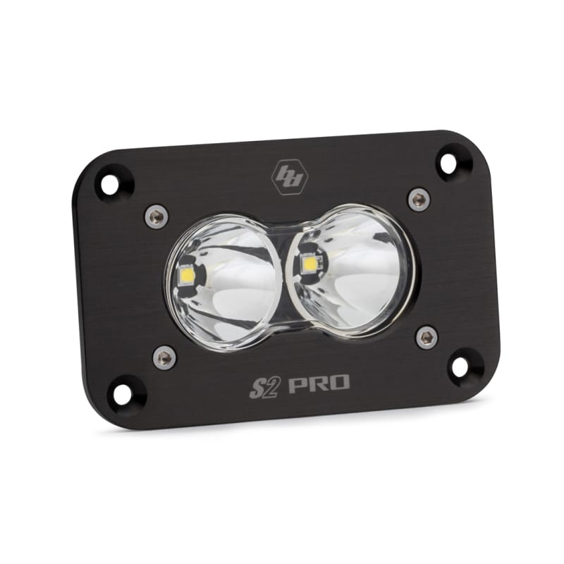Baja Designs — Baja Designs S2 Pro LED Spot Black Flush Mount - Clear