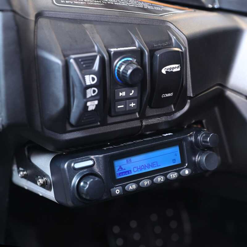 Rugged Radios — Rugged Radios Can-Am Maverick R Comm Kit w/2-Way Radio 696 PLUS Remote Head / M1 VHF Business Band
