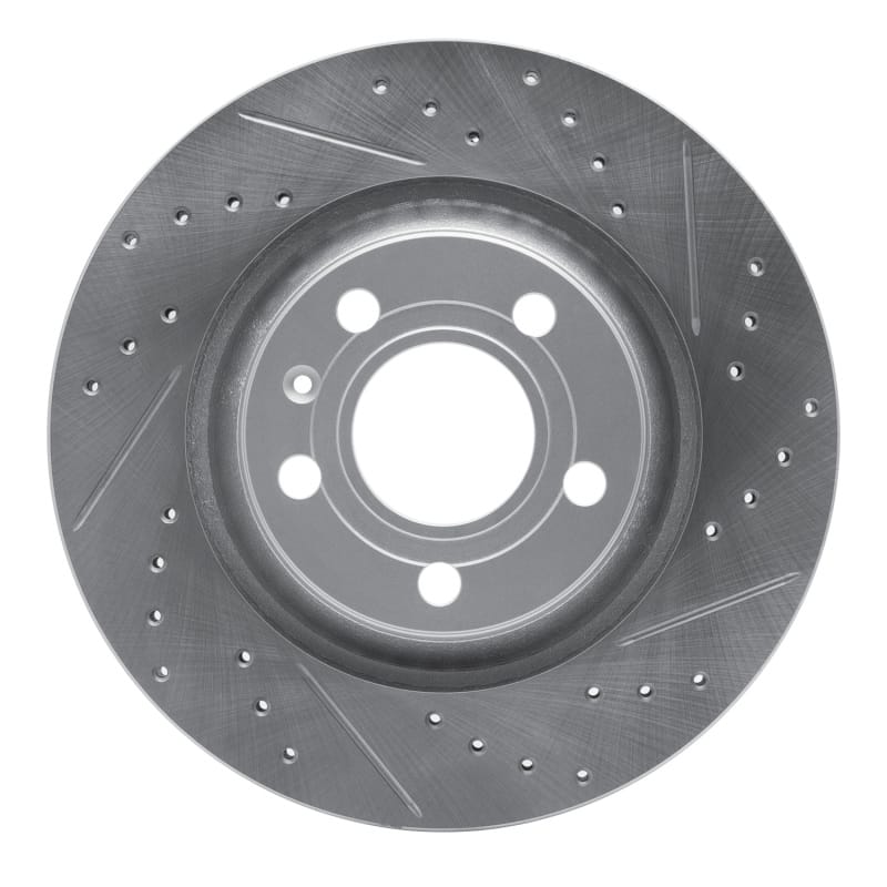 R1 Concepts — R1 04-09 Audi S4 Rear Right Drilled & Slotted Geo-Carbon Rotor