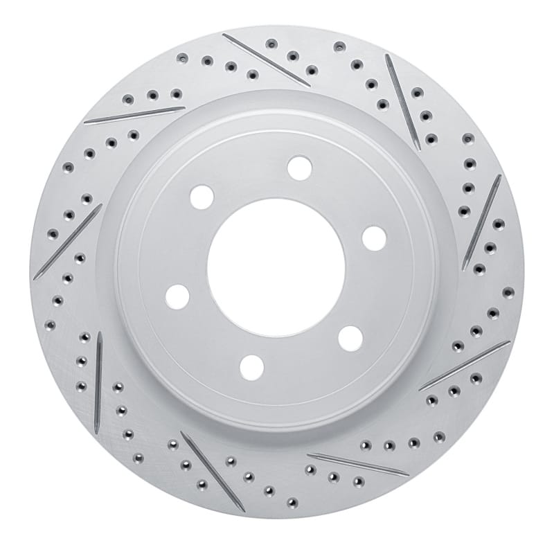 R1 Concepts — R1 21-26 Ford F-150 4WD Rear Right Drilled & Slotted Geo-Carbon Rotor