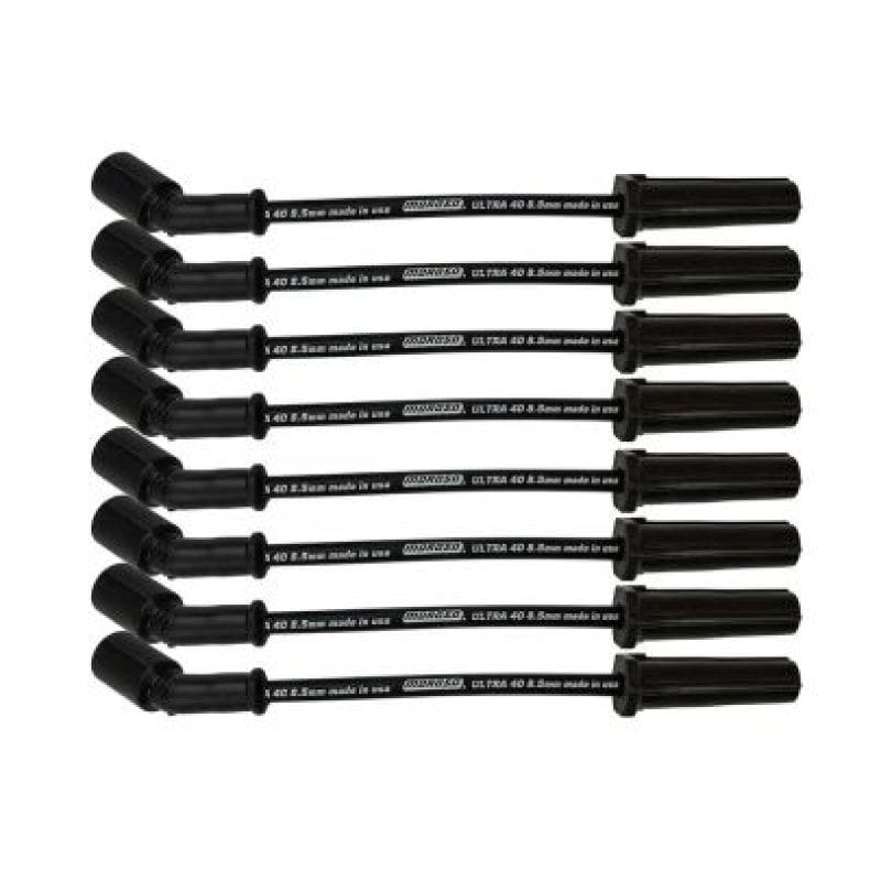 Moroso — Moroso GM LS/LT 8.5mm Ultra 40 9.75 in Long Wire Set w/o Alum Heatshield - Black