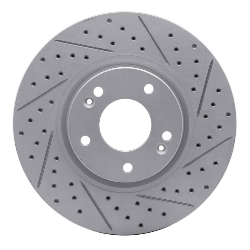 R1 Concepts — R1 04-11 Hyundai Azera Front Right Drilled & Slotted Geo-Carbon Rotor