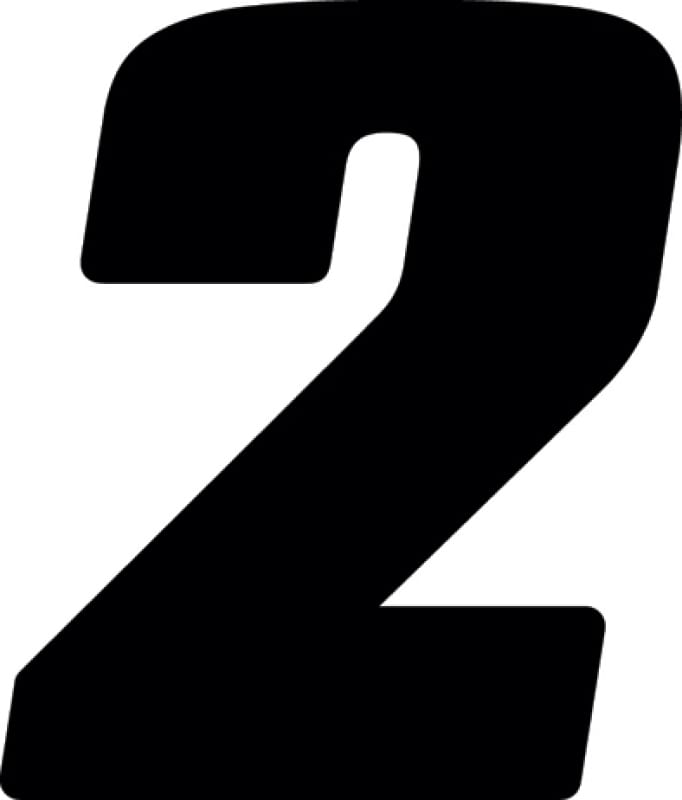 Hardline — Hardline Dirt Digits 3pk 5.5 in. - High Gloss Number 2 - Black