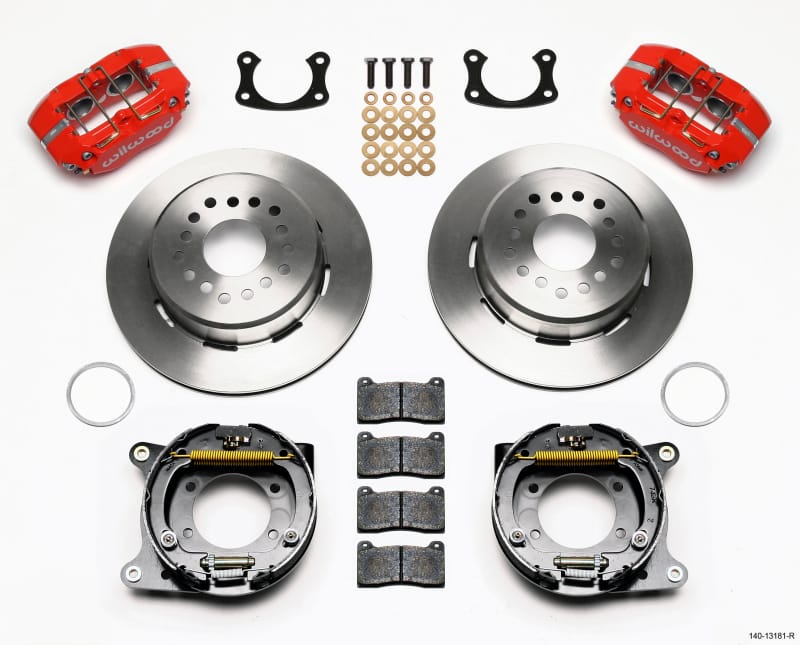 Wilwood — Wilwood Dynapro Lug Mount P/S Park Brake Kit Red New Big Ford 2.50in Offset
BRAKE KIT