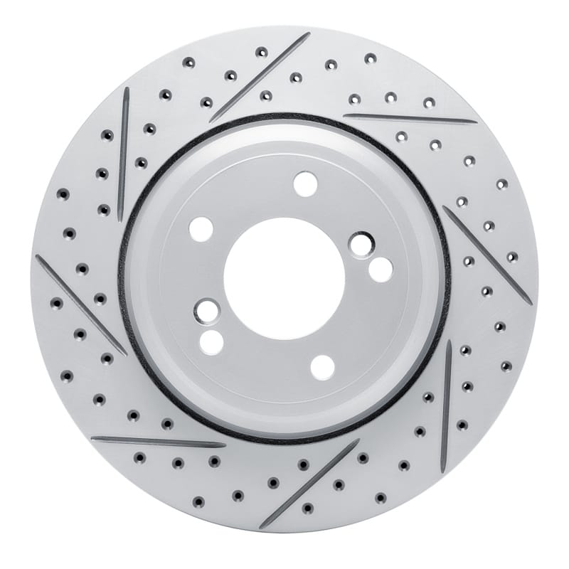 R1 Concepts — R1 00-06 BMW M3 Rear Left Drilled & Slotted Geo-Carbon Rotor