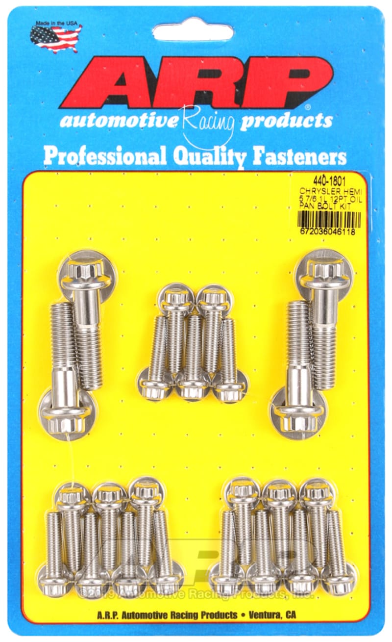 ARP — ARP Chrysler Hemi 5.7/6.1L SS 12pt Oil Pan Bolt Kit