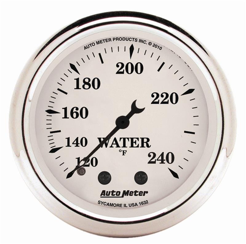AutoMeter — GAUGE, WATER TEMP, 2 1/16", 120-240?F, MECH, OLD TYME WHITE