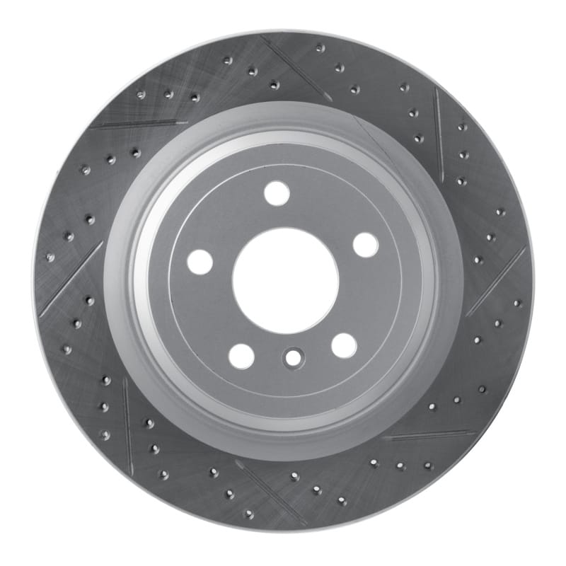 R1 Concepts — R1 12-19 Mercedes-Benz Gle43 AMG Rear Right Drilled & Slotted Geo-Carbon Rotor