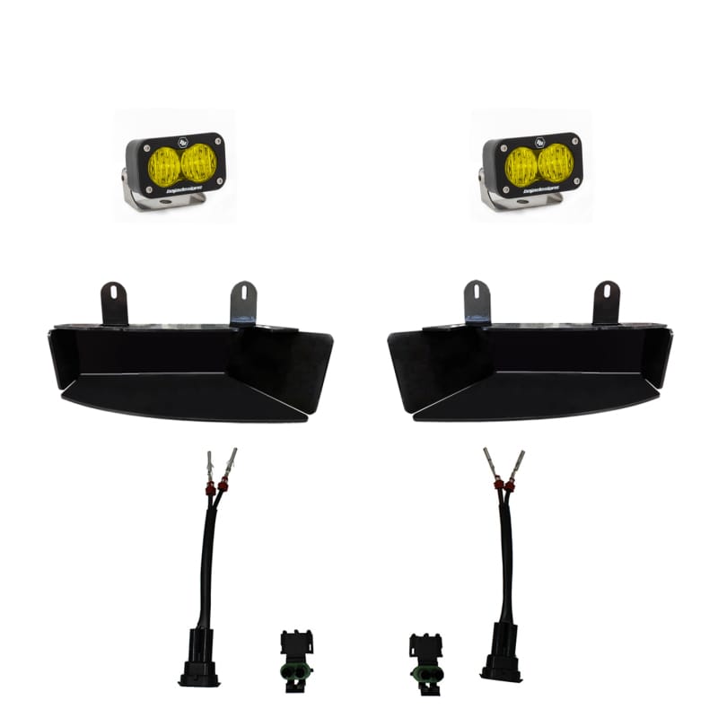 Baja Designs — Baja Designs 2019+ Ram 2500/3500 S2 Wide Cornering Fog kit - Amber