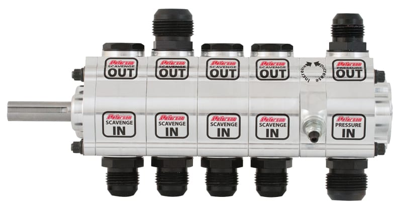 Peterson Fluid Systems — Peterson Fluid Systems R4 5-Stage Oil Pump - Right Side Mount - Rear Drive - Front Pressure
R4 EXTERNAL OIL PUMP