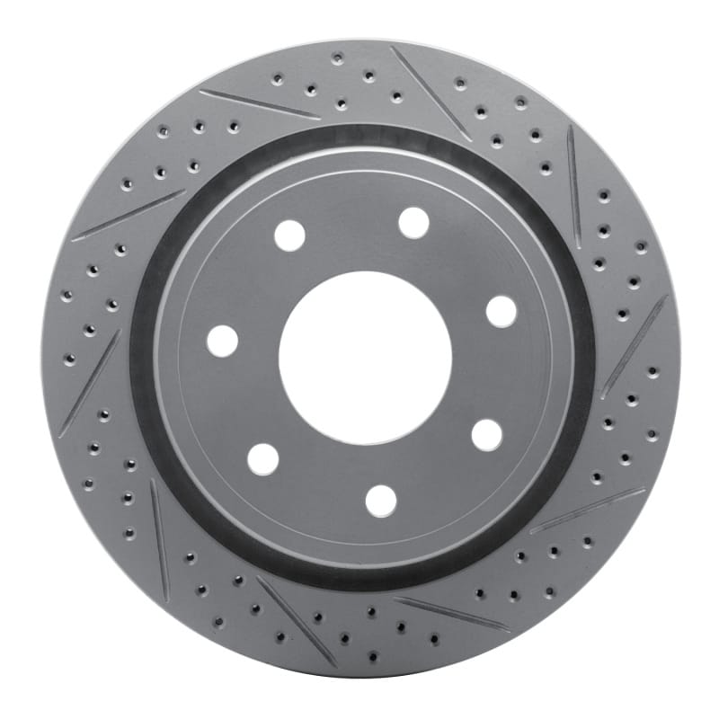 R1 Concepts — R1 12-14 Ford F-150 Rwd Rear Right Drilled & Slotted Geo-Carbon Rotor