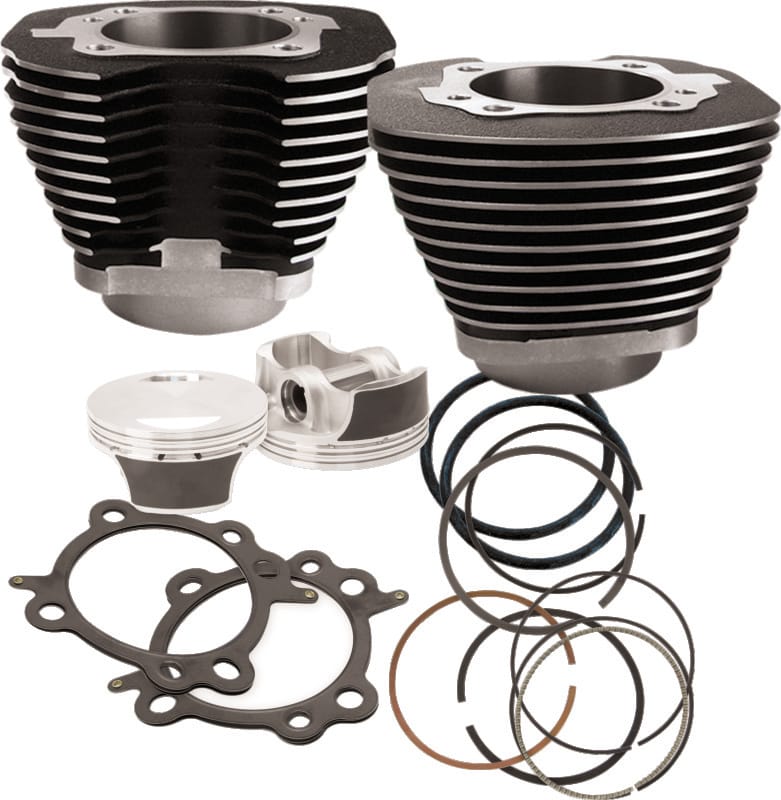 S&S Cycle — S&S Cycle 07-17 BT 106in Big Bore Cylinder Kit - Wrinkle Black